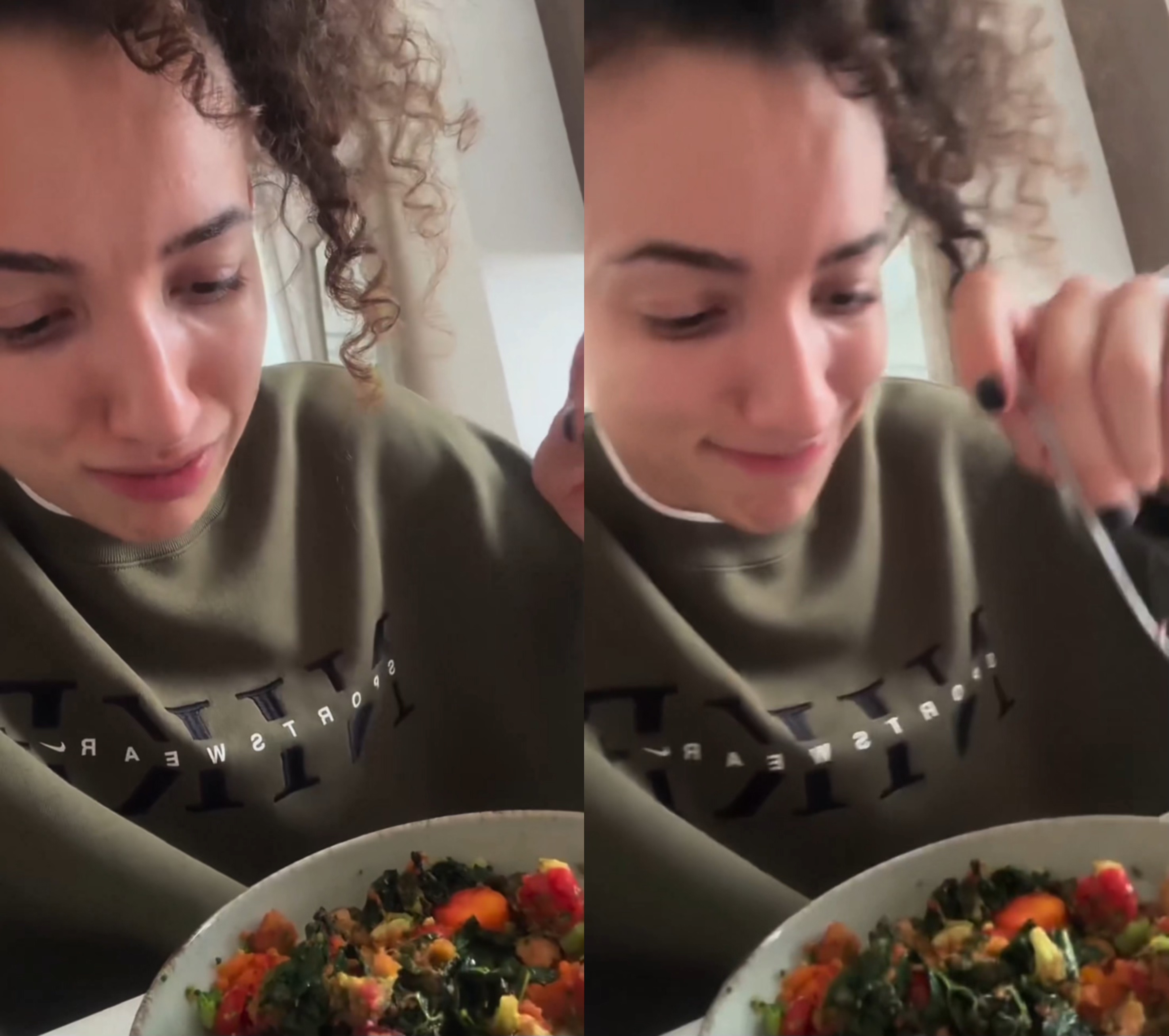 巴西女排加比 分享厨艺：虽然看起来有点糟糕 但味道真的很好