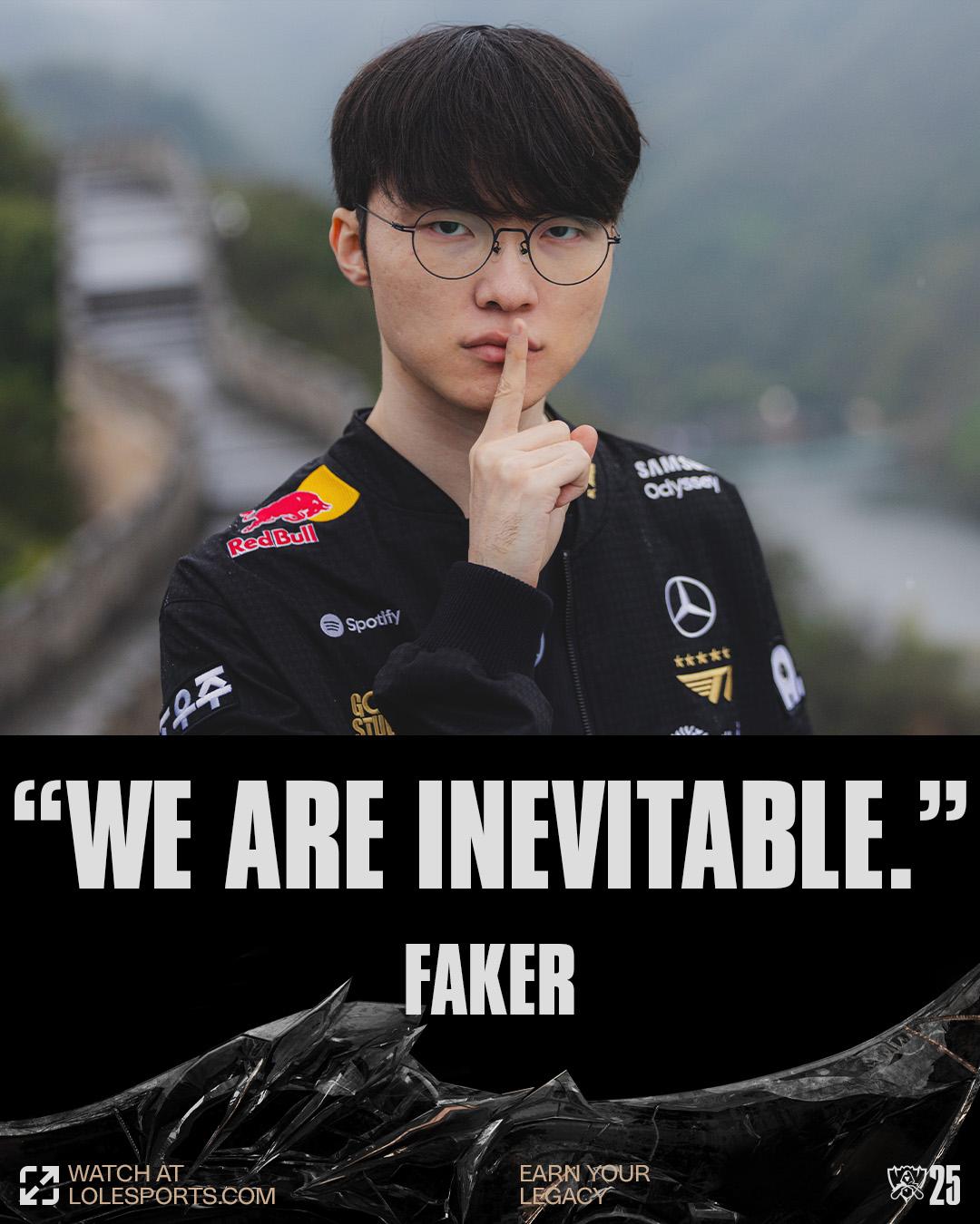 LOL官方分享Faker宣传片言论：我们是不可违的天命