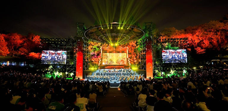 “糖酒季”期间举办的南京森林音乐会现场。受访方供图