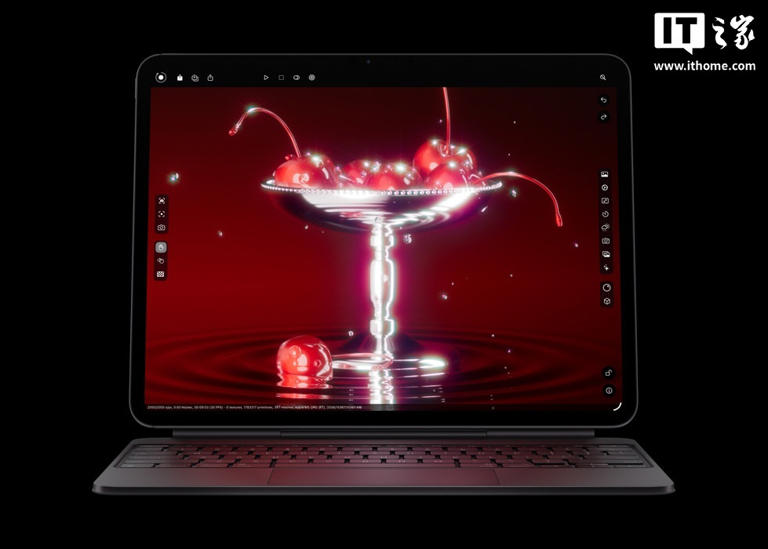A close-up of the advanced graphics performance in Octane X on the new iPad Pro with M5.