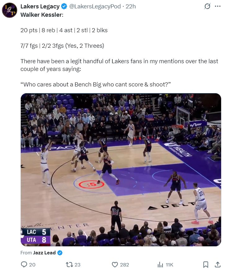 美记@湖人盼尽快换凯斯勒！艾顿偏软难堪大任 湖媒愿提高报价出2首轮