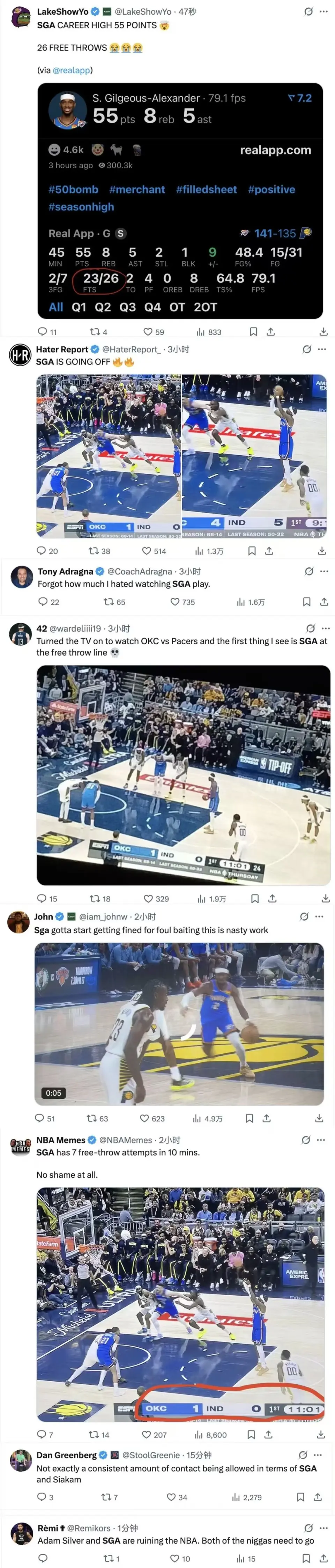 NBA声音丨亚历山大26罚创纪录遭质疑 美媒集体声讨称其在毁掉NBA