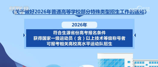 2026年普通高校部分特殊类型招生有哪些新要求？一文梳理↓