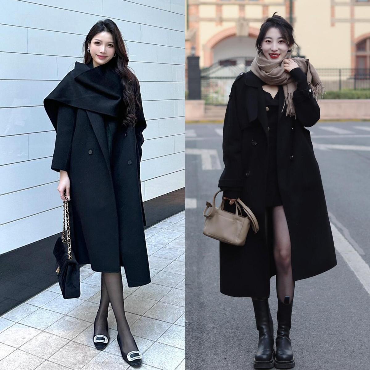 这才是40+女生该有的秋冬穿搭，“大衣+围巾”，时髦又显瘦