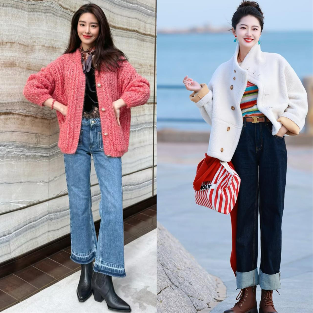 运动鞋不兴了，今年流行穿牛仔裤+靴子，解锁优雅和时髦！