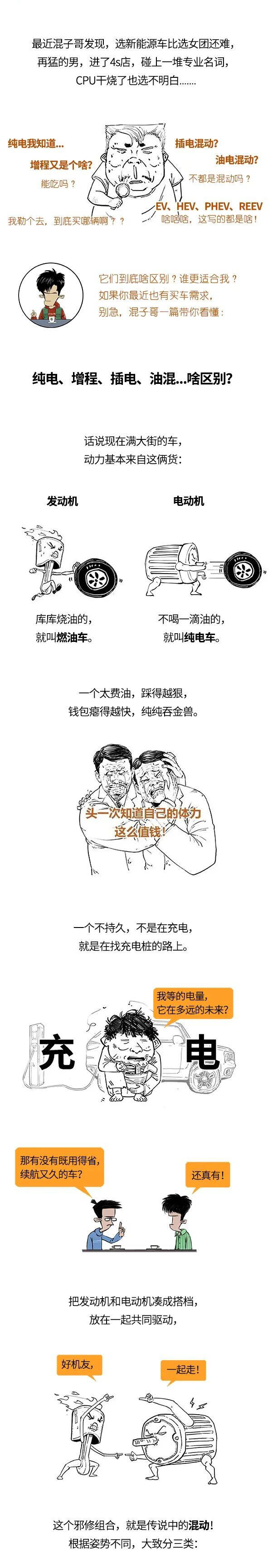 纯电、增程、插电、油混…啥区别？