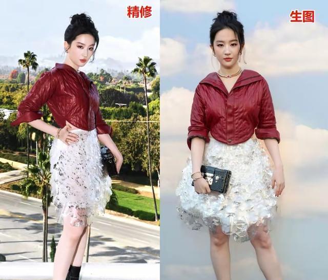 刘亦菲出场就会被吐槽？海外生图曝光真实一面，俏皮赘肉，大溜肩