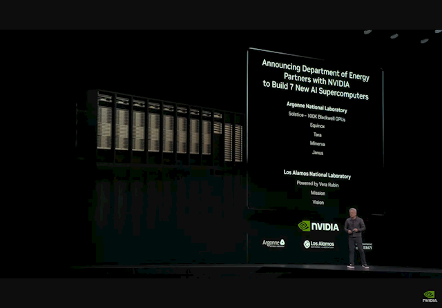NVIDIA为美国政府打造七台AI超算：10万块Blackwell GPU、22万亿亿次算力