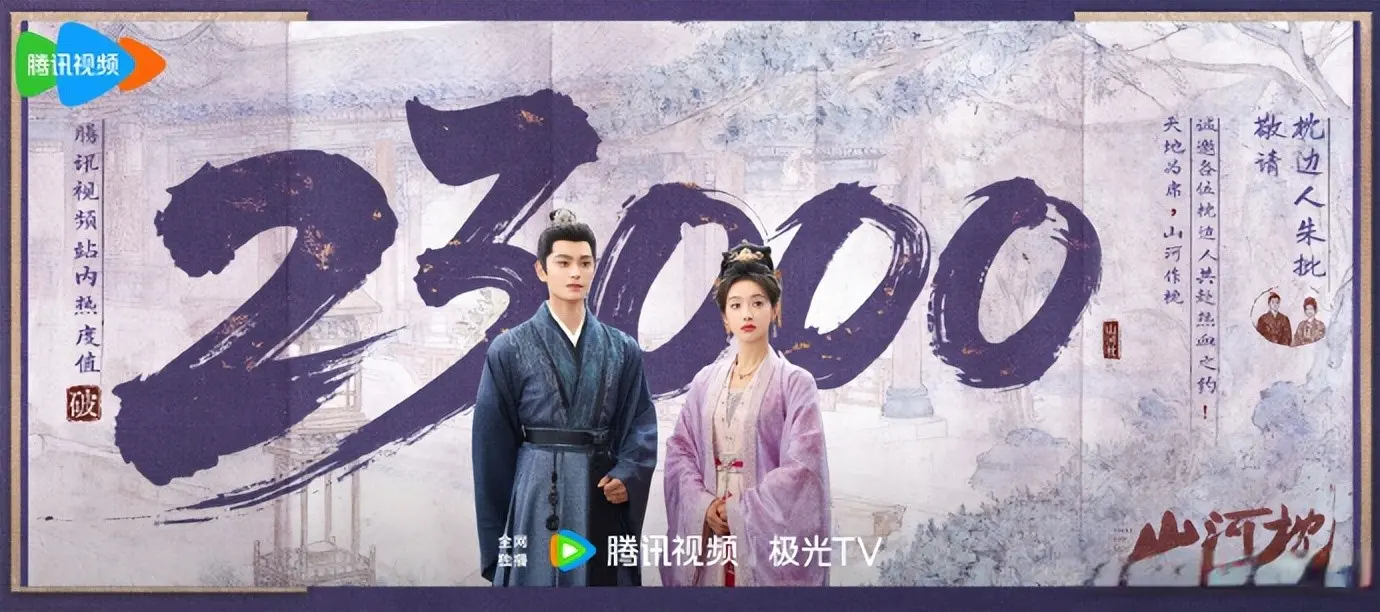 丁禹兮宋茜《山河枕》首播4集，热度破23000，观众的评价出奇一致