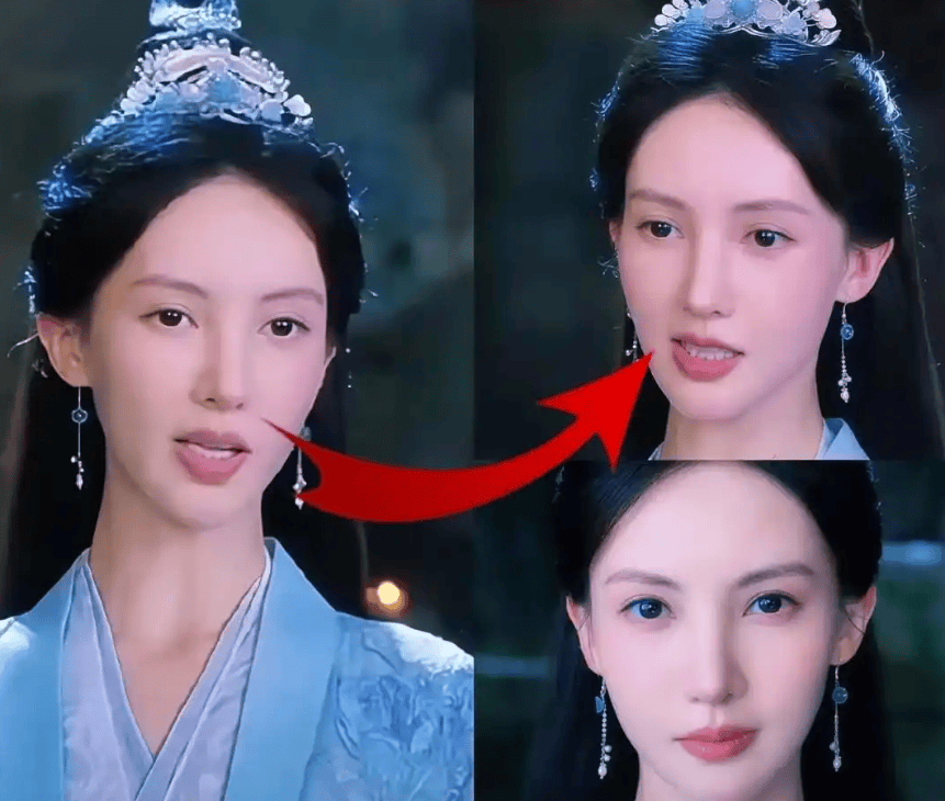 金晨怼脸拍鼻翼疤痕明显，妆浓到卡粉都遮不住，网友劝她收手