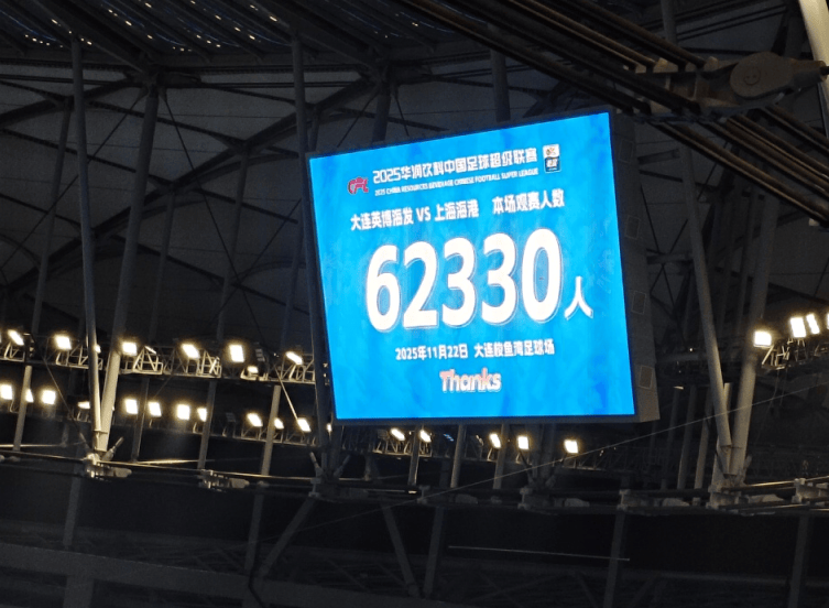 62330！末轮大连vs海港，梭鱼湾上座打破中超本赛季纪录