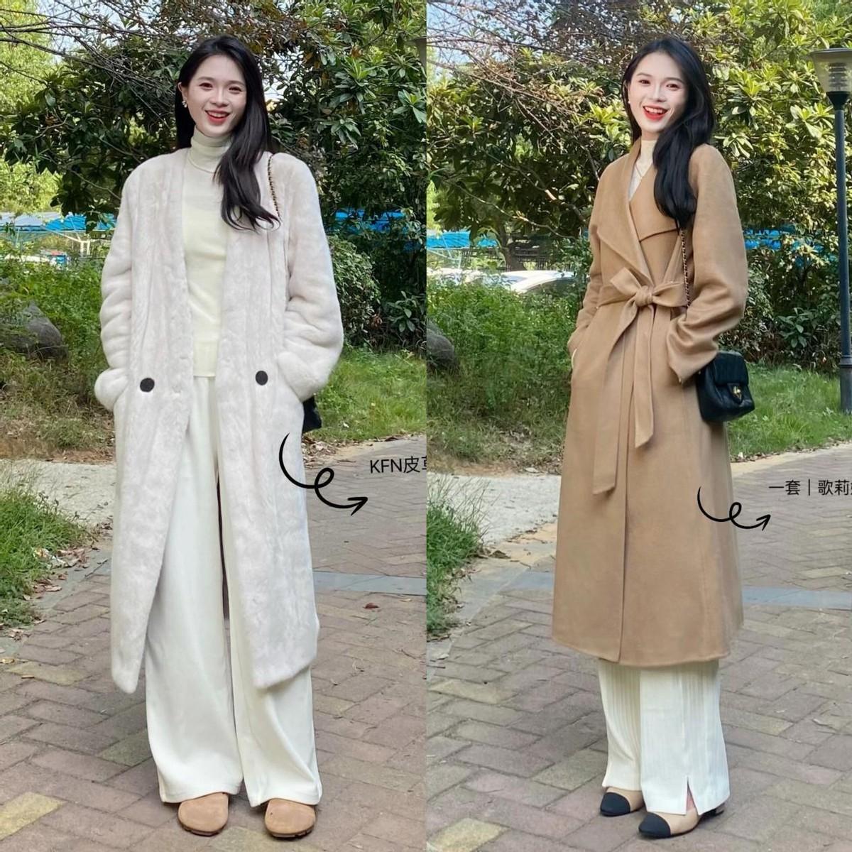 今年穿大衣流行“配白裤子不配牛仔裤”，这几种穿搭，穿出高级感
