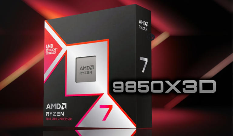 AMD 最强 8 核游戏 CPU 现身：R7 9850X3D 运行图曝光