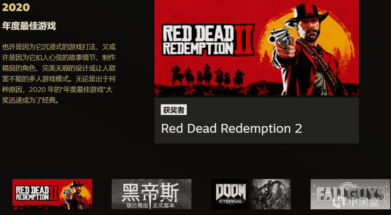 历届Steam年度最佳游戏，附提名游戏