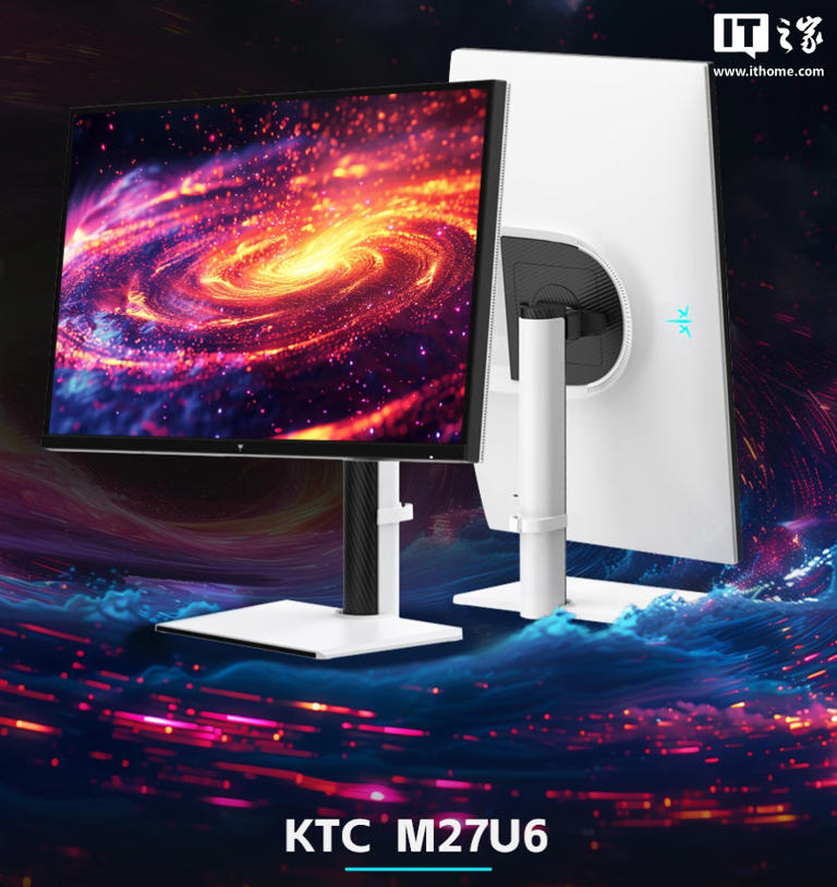 KTC 推出 27 英寸 4K 双模 Mini LED 显示器 M27U6，售价 1499 元