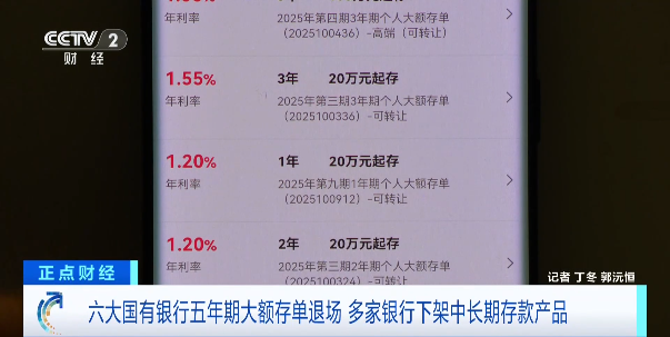 六大国有银行集体调整长期存款产品，这是怎么回事