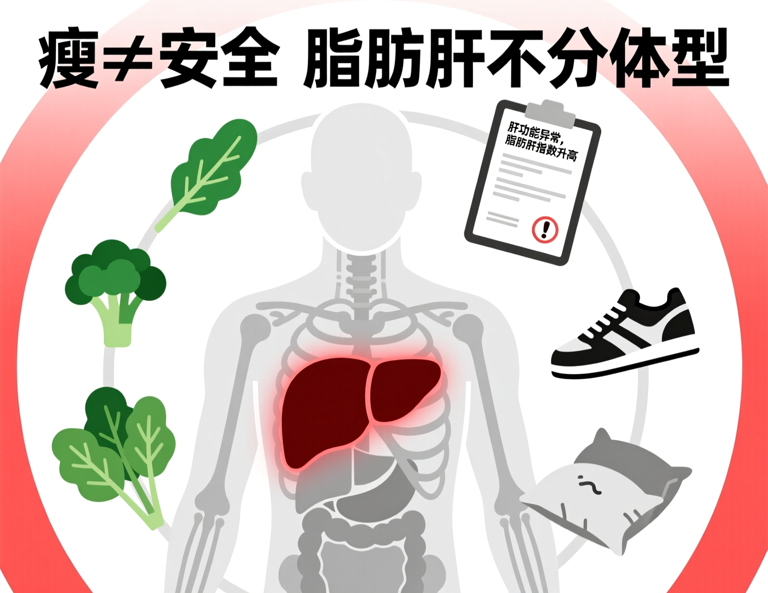 瘦人也会得脂肪肝? 别被体重骗了，健康隐患藏得更深!