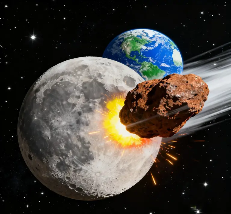 6500万年前，那颗小行星撞击地球的时候，月球在干嘛？咋没有防住