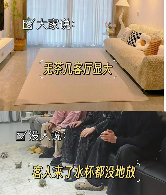 越来越多人，客厅不放茶几了，现在流行这样设计，空间放大一倍!