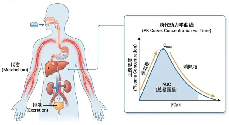 药物研发核心：ADME 过程、体外模型与 PK 参数全解析