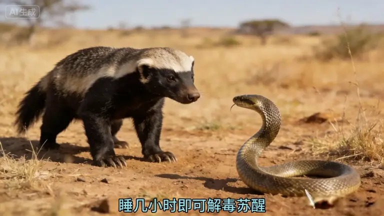 “平头哥”蜜獾：自然界的无畏行者