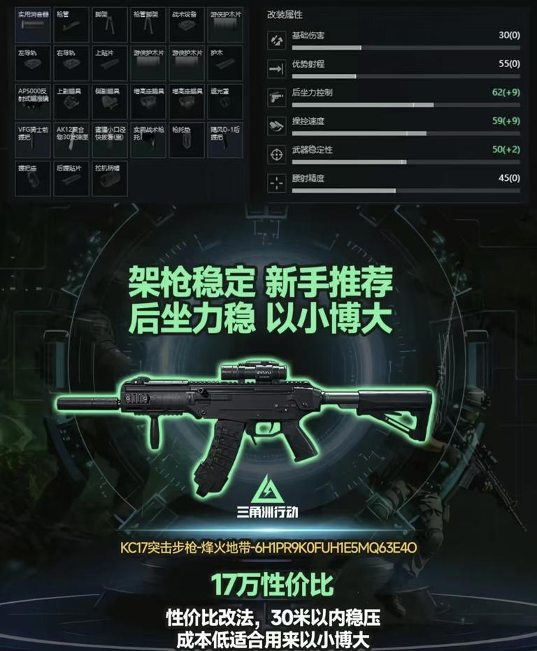 洲洲新赛季版本之子——KC17突击步枪