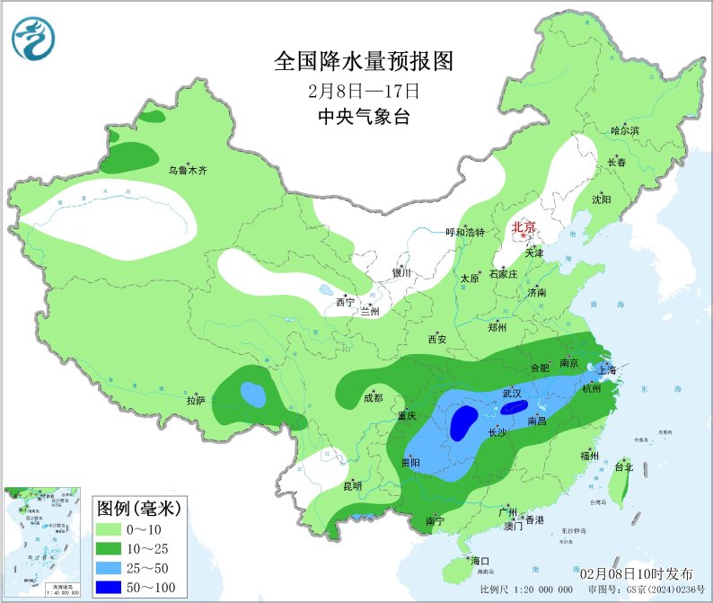 中央气象台：中东部地区气温将逐步回升 江淮江南北部等地降水量偏多