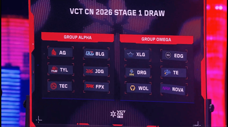 第一赛段抽签情况：AG、BLG、TYL同组，XLG、EDG、DRG同组