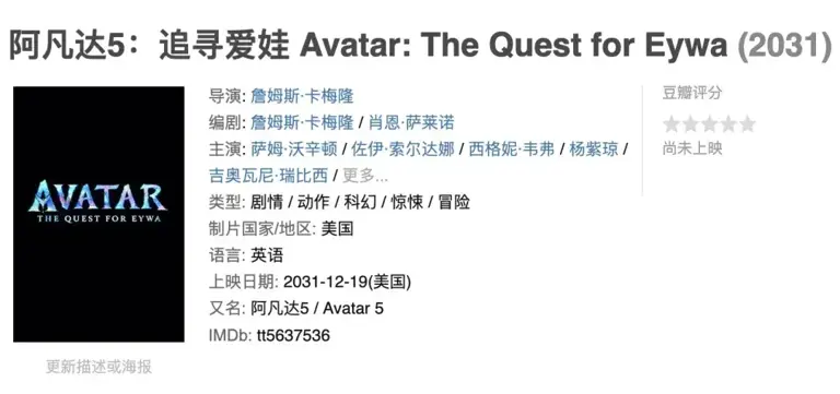 《阿凡达3》开启“15亿美刀保卫战”，第四、第五部还悬而未定