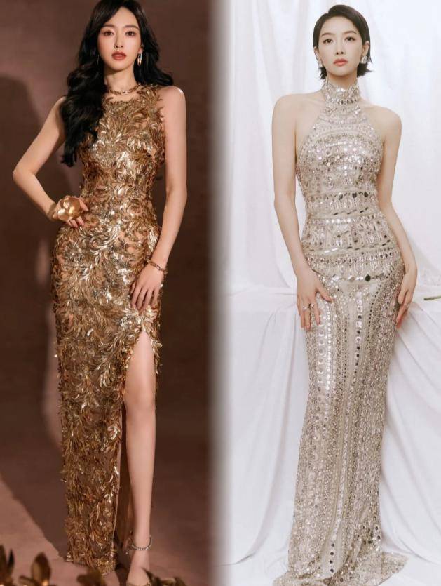 欧莱雅年会这天，看了宋茜肌肉腿和唐嫣粗臂，才知珠圆玉润有多美