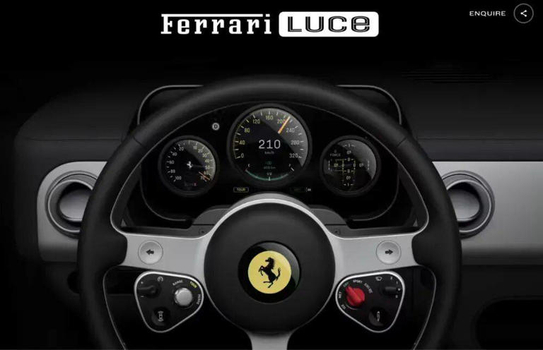 法拉利首款电动跑车Luce内饰曝光！乔纳森·伊夫操刀，设计大胆且压力并存