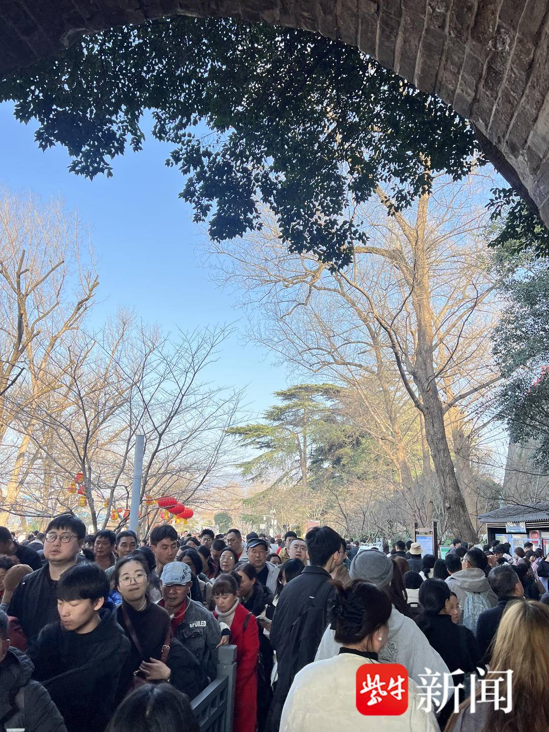 喜气洋洋玄武湖，游客人从众