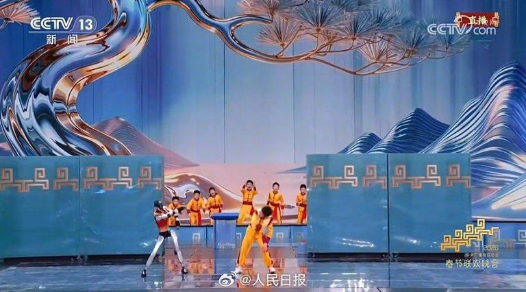 帅! 机器人练起了中华武术