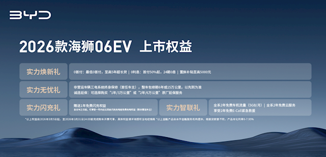 15.99万起！比亚迪新款海狮06EV上市：纯电续航710km+闪充