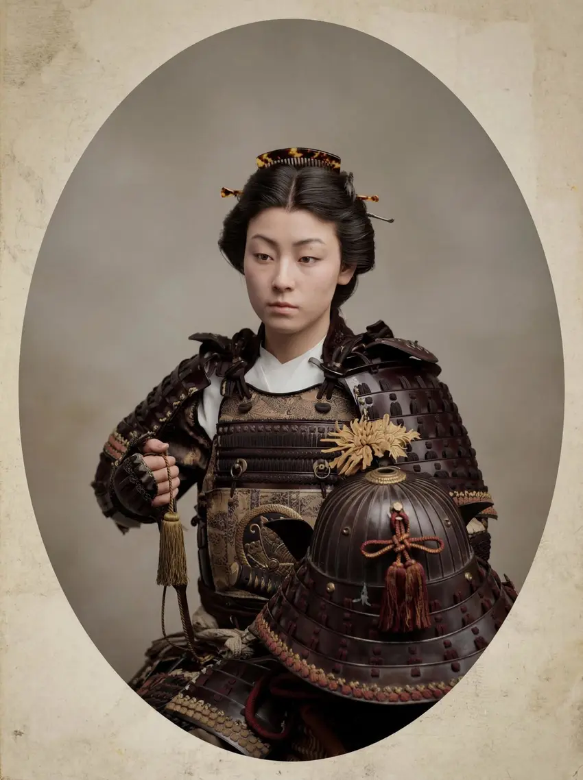 明治时代的女武士“CosPlay”，1890