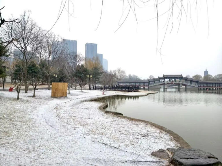 北京通州下雪啦! 实拍