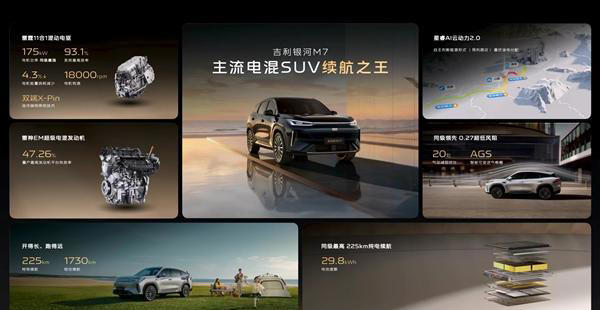 满油满电续航超1700km 银河M7官宣！吉利下一款爆款预定了