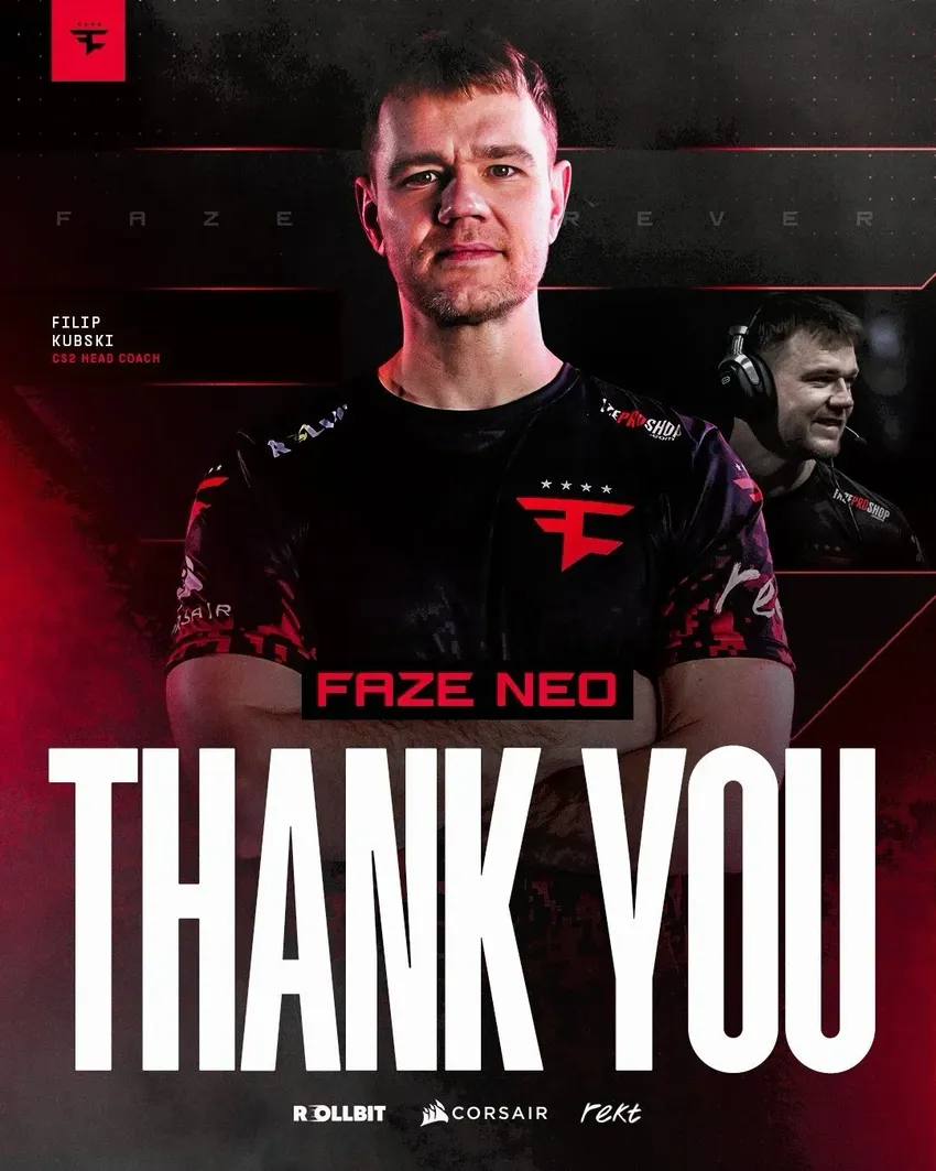 官宣! FaZe正式告别教练NEO!