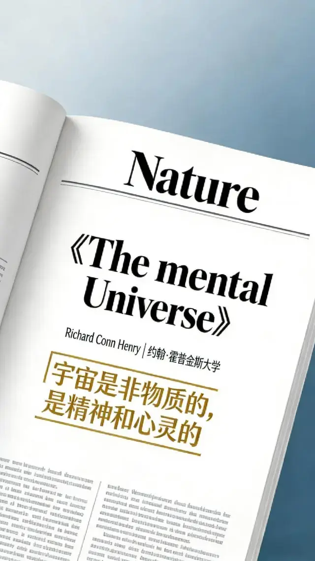 别再信 “物质决定意识” 了！《Nature》顶刊实锤：宇宙是精神的