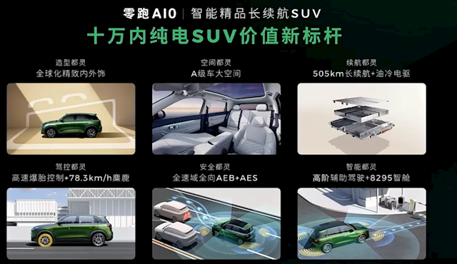 激光雷达打进8万时代 续航505km！零跑A10上市：6.58万起