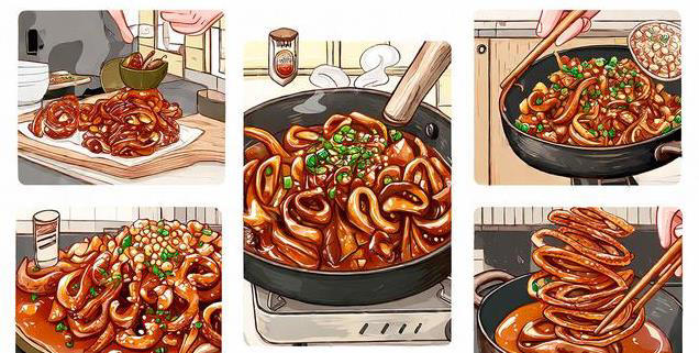 酱炒鱿鱼，鲜嫩又弹牙的海鲜美味，轻松做出让家人惊艳的美餐！