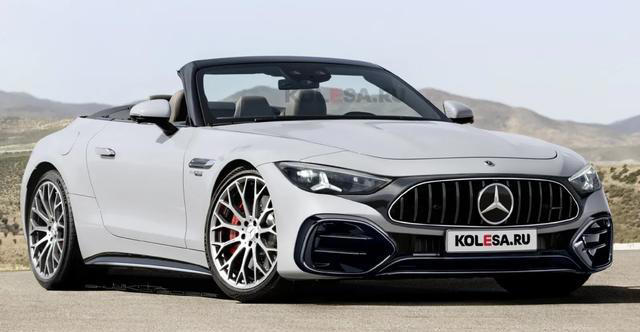 全新奔驰SL级渲染图曝光，入门升级3.0T直列六缸，取消2.0T四缸