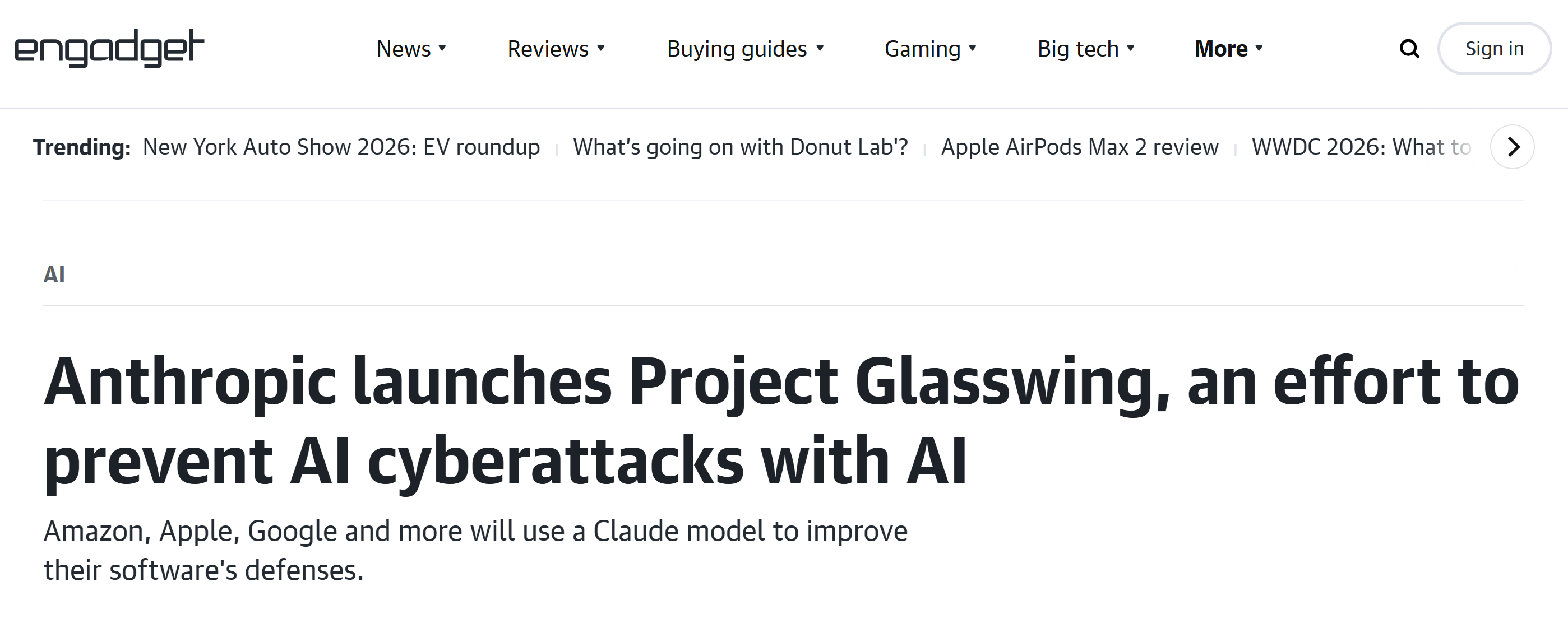Anthropic启动Project Glasswing计划，提供 Claude Mythos 模型 1 亿美元调用额度