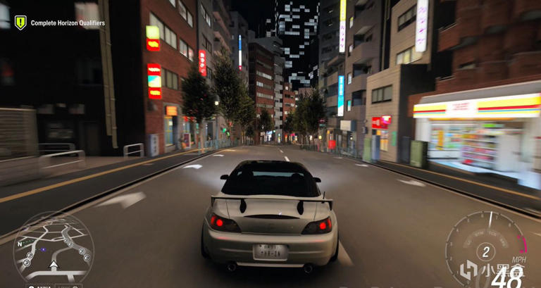 《地平线6》东京之夜试玩演示，街头行人和路上车辆太少!