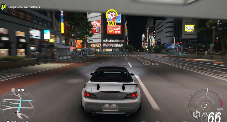 《地平线6》东京之夜试玩演示，街头行人和路上车辆太少!