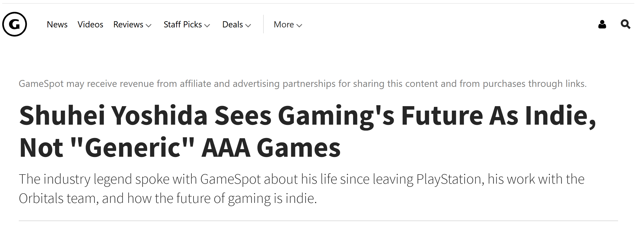 索尼 SIE 前总裁吉田修平：千篇一律 3A 走不远，独立游戏才是趋势