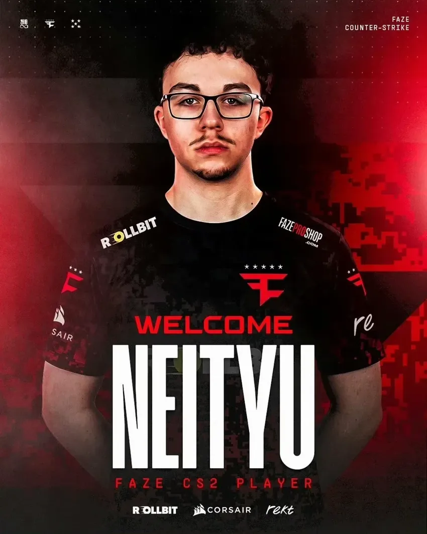 FaZe官宣：前ENCE选手Neityu替补加盟!