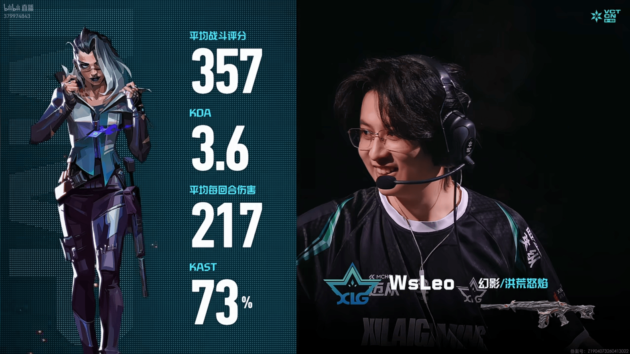 357战斗评分3.6KDA，WsLeo斩获XLG对阵DRG图一MVP