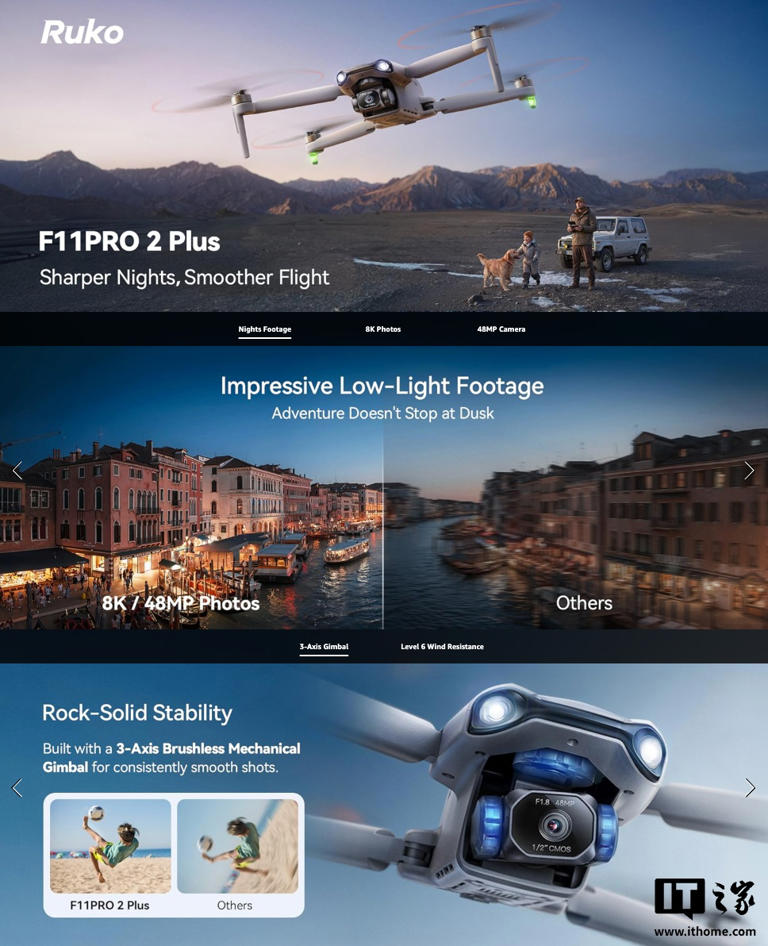 Ruko 推出 F11PRO 2 Plus 无人机