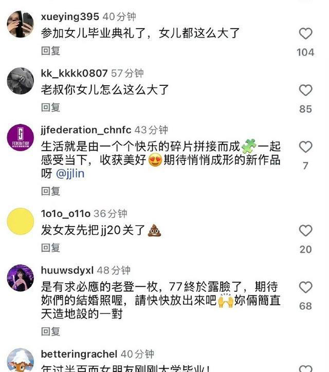 45岁林俊杰520高调秀恩爱！晒24岁小女友毕业合照，网友却不干了